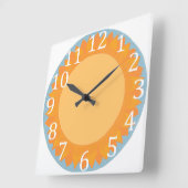 Grote zonnebloem, bloemwandklokken vierkante klok (Hoek)