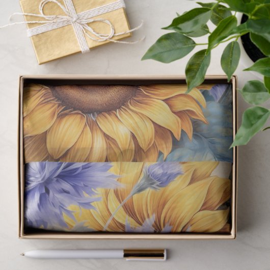 Grote Zonnebloem Boeket Decoupage Tissuepapier (Geschenk)