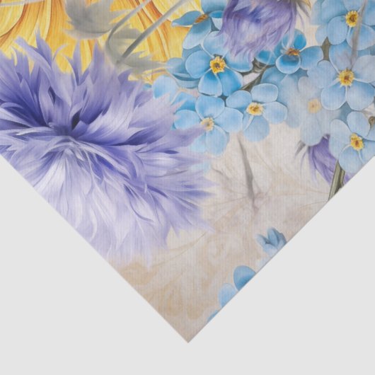 Grote Zonnebloem Boeket Decoupage Tissuepapier (Detail)