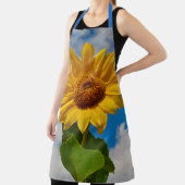 Grote zonnebloem groene en gele bloem bloem foto schort (Insitu)
