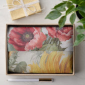 Grote Zonnebloem & Poppies Boeket Decoupage Tissuepapier (Geschenk)