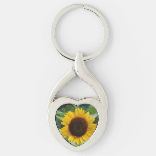 Grote zonnebloem sleutelhanger (Voorkant)