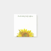 Grote zonnebloem van het bureau gepersonaliseerd post-it® notes (Voorkant)
