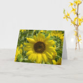 Grote Zonnebloem Wenskaart Kaart (Gele Bloem)
