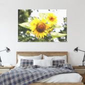 Grote Zonnebloemen Canvas Afdruk (Insitu (Slaapkamer))