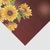 Grote zonnebloemen Gekleurd Rustic  ontkoppelen Tissuepapier (Detail)