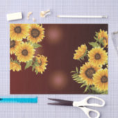 Grote zonnebloemen Gekleurd Rustic  ontkoppelen Tissuepapier (Craft)