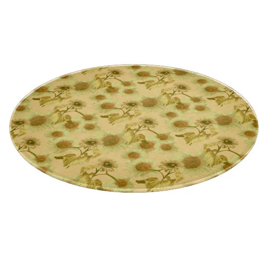 Grote zonnebloemen snijplank (Hoek)