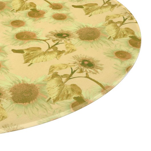 Grote zonnebloemen snijplank (Hoek)