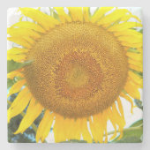 Grote zonnebloemen stenen onderzetter (Voorkant)