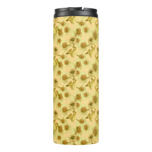 Grote zonnebloemen thermosbeker (Achterkant)