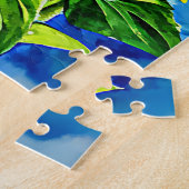 Grote zonnebloemen Waterverf natuur schilderij Legpuzzel (Zijkant)