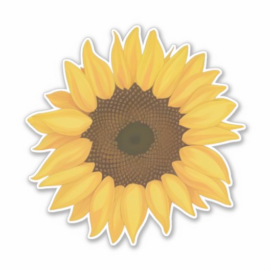 Grote zonnebloempitten Sticker (Voorkant)