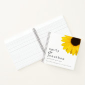 Grote zonnebloempjes Weddenschap Notitieboek (Binnen)