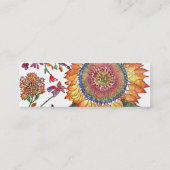 Grote zonneschermkaart mini visitekaartje (Achterkant)