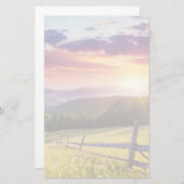 Grote zonsondergang in de bergen briefpapier (Voorkant / Achterkant)