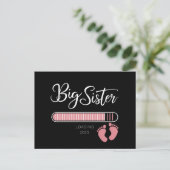 Grote Zus 2025 Ladingszwangerschap Aankondiging Briefkaart (Staand voorkant)