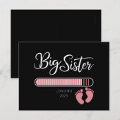 Grote Zus 2025 Ladingszwangerschap Aankondiging Briefkaart (Voorkant / Achterkant)