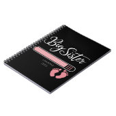 Grote Zus 2025 Ladingszwangerschap Aankondiging Notitieboek (Linkerzijde)