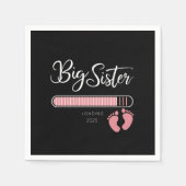 Grote Zus 2025 Ladingszwangerschap Aankondiging Servet (Voorkant)