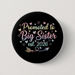 Grote Zus 2026 Schattige Bijpassende Familie Zwang Ronde Button 5,7 Cm