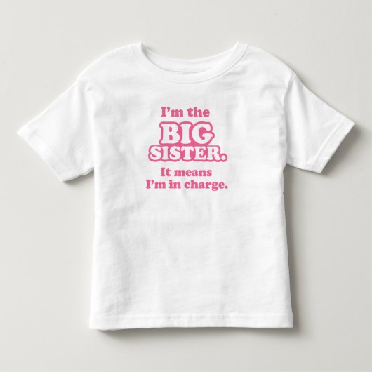 Grote zus aan de leiding kinder shirts (Voorkant)