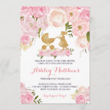 grote zus baby shower nodigt uit