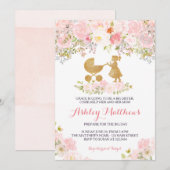 grote zus baby shower nodigt uit kaart (Voorkant / Achterkant)