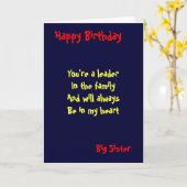 Grote zus Birthday Kaart (Gele Bloem)