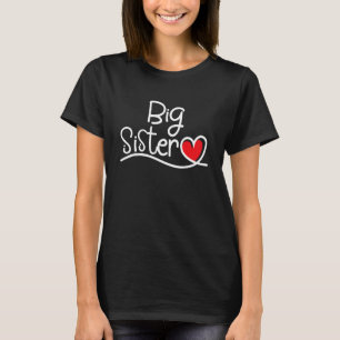 Grote zus broer Kinder kleine zusjes liefde best T-shirt