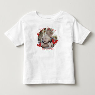 Grote Zus Broers en Zussen Foto Hart Schattige Kinder Shirts