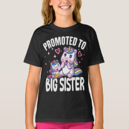 Grote Zus Eenhoorn Bevorderd tot Grote Zus Aankond T-shirt