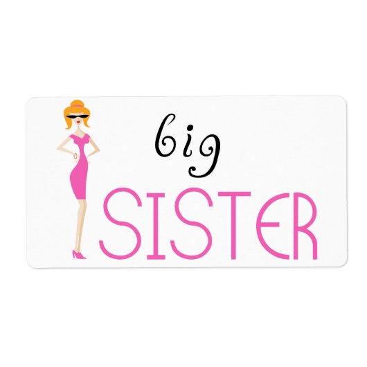 Grote zus etiket (Voorkant)
