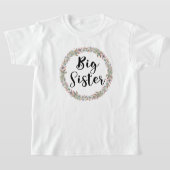 Grote Zus Floral krans meisjes' T-shirt (Laagn)