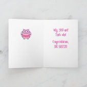 Grote zus gefeliciteerd, Schattigee uilen Kaart (Binnen)