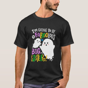 Grote Zus Halloween Zwangerschapsaankondiging Scha T-shirt