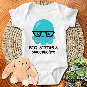 Grote Zus Hartendief Blauwe Kawaii Octopus Romper