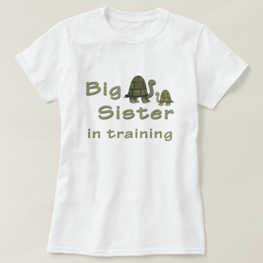 Grote zus in het trainen van schildpadden t-shirt (Design voorkant)