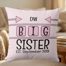 Grote zus initials gest. maand jaar roze kussen
