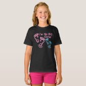 Grote Zus Kleine Broer Voetafdrukken T-shirt (Voorkant volledig)