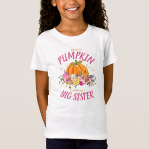Grote zus Kleine pompoen, aankondiging van zwanger T-shirt