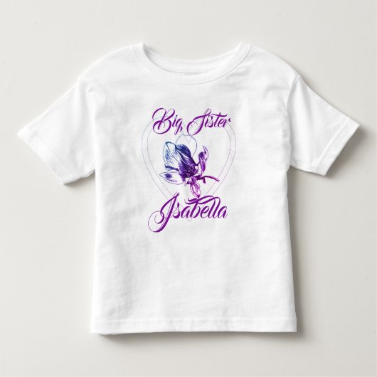 Grote Zus Kleine Zus Orchidee Kinder Shirts (Voorkant)
