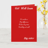 Grote zus krijgt goede wenskaarten kaart (Gele Bloem)