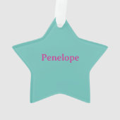 Grote Zus met Baby Zus Gepersonaliseerde Ster Ornament (achterkant)