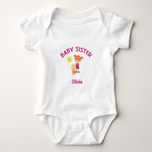 Grote Zus met Baby Zuster Custom Trots Zusje Romper