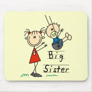 Grote Zus met Kleine Broer T-shirts en Cadeaus Muismat