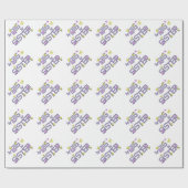 Grote zus, met vlinders, cadeauomslag. cadeaupapier (Vlak)