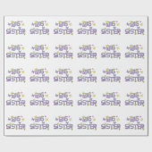 Grote zus, met vlinders, cadeauomslag. cadeaupapier (Vlak)