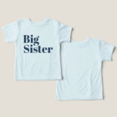 Grote Zus | Navy Matching Sibling Family (Ontwerp Voorkant & Achterkant)