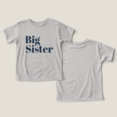 Grote Zus | Navy Matching Sibling Family (Ontwerp Voorkant & Achterkant)